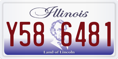 IL license plate Y586481