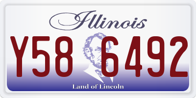 IL license plate Y586492