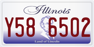 IL license plate Y586502