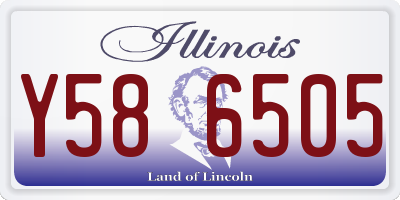 IL license plate Y586505