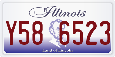 IL license plate Y586523