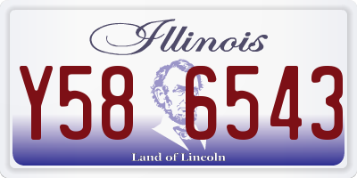 IL license plate Y586543
