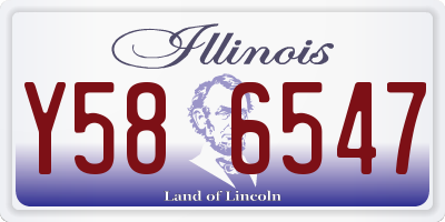 IL license plate Y586547