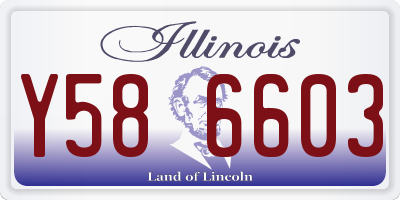 IL license plate Y586603