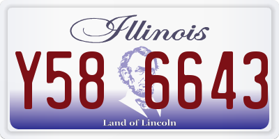 IL license plate Y586643