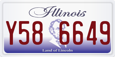 IL license plate Y586649