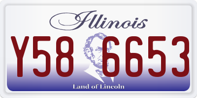 IL license plate Y586653