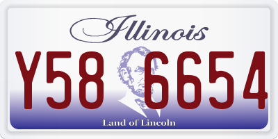 IL license plate Y586654