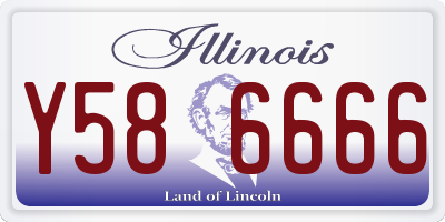 IL license plate Y586666