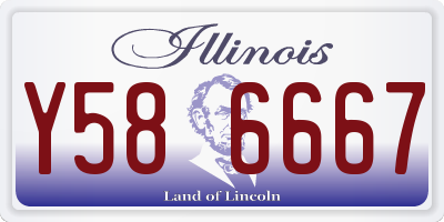 IL license plate Y586667