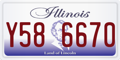 IL license plate Y586670