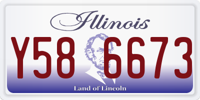 IL license plate Y586673