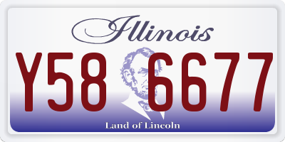 IL license plate Y586677