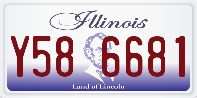 IL license plate Y586681