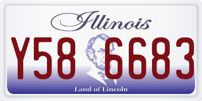 IL license plate Y586683