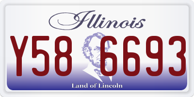 IL license plate Y586693