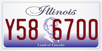 IL license plate Y586700