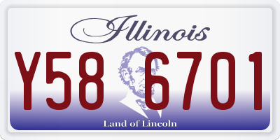 IL license plate Y586701