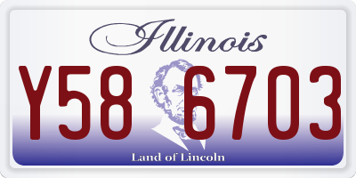 IL license plate Y586703