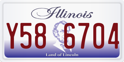 IL license plate Y586704