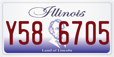 IL license plate Y586705