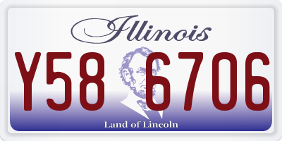 IL license plate Y586706