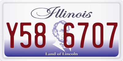 IL license plate Y586707
