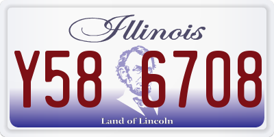 IL license plate Y586708