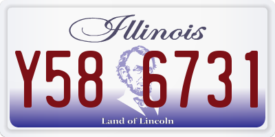 IL license plate Y586731