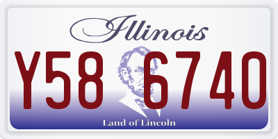 IL license plate Y586740