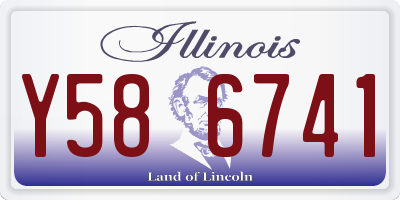 IL license plate Y586741