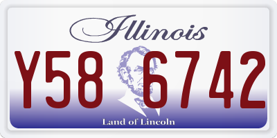 IL license plate Y586742