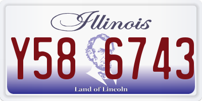 IL license plate Y586743