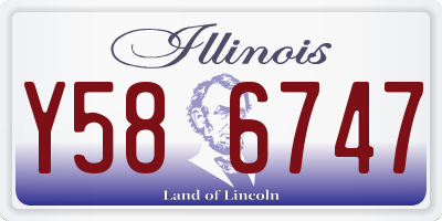 IL license plate Y586747