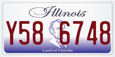 IL license plate Y586748