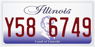 IL license plate Y586749