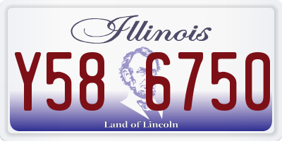 IL license plate Y586750