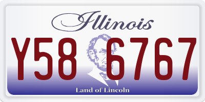 IL license plate Y586767