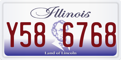 IL license plate Y586768