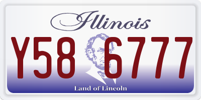 IL license plate Y586777