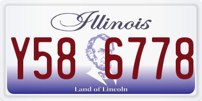 IL license plate Y586778