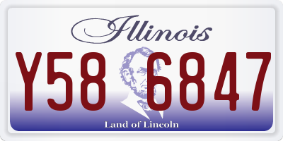 IL license plate Y586847