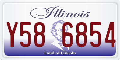 IL license plate Y586854