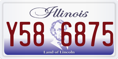 IL license plate Y586875