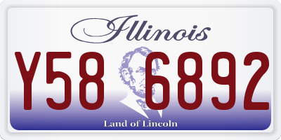 IL license plate Y586892