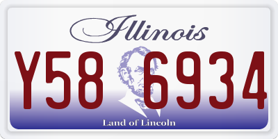 IL license plate Y586934