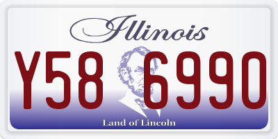 IL license plate Y586990