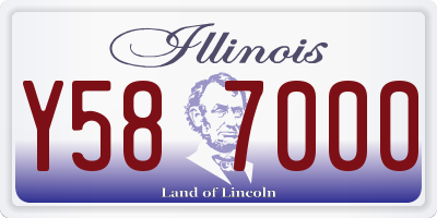 IL license plate Y587000