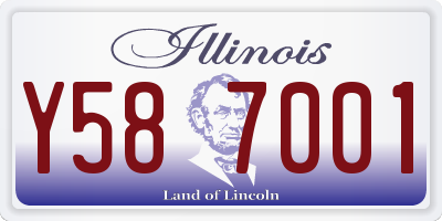 IL license plate Y587001