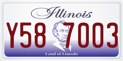 IL license plate Y587003